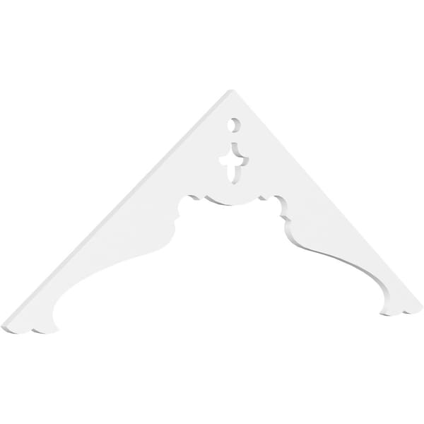 Ekena Millwork Pitch Heath Architectural Grade PVC Gable Pediment, 72"W x 27"H x 1"P (9/12) GPP072X027X100HEA - main